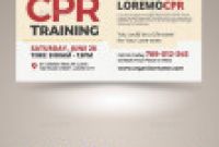 Training Brochure Template New Cpr Training Flyer Templates Photoshop Psd Renewal First Aid
