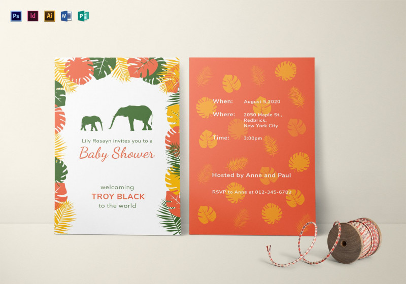 Zoo Brochure Template Awesome Zoo Baby Shower Invitation Design Template In Psd Word Publisher
