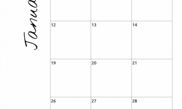 Blank Calendar Template for Kids Awesome Download Printable Monthly Calendar with Notes Pdf