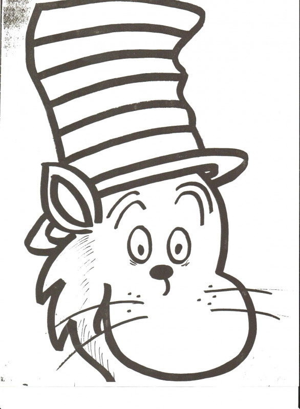 Blank Cat In the Hat Template Unique Printable Coloring Pages for Cat In the Hat Bluedotsheet Co