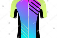 Blank Cycling Jersey Template Awesome Cycling Jersey Mockup Tshirt Sport Design Stock Vector