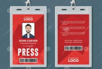 Blank Drivers License Template Awesome Press Id Card Design Template Stock Illustration