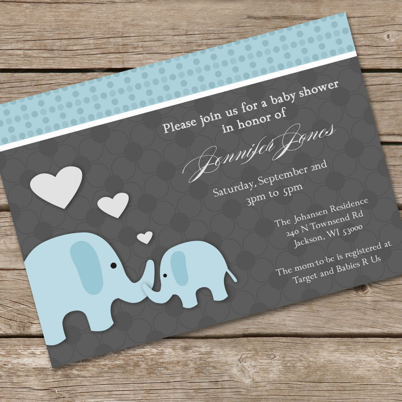 Blank Elephant Template Awesome Elephhant Baby Shower Invitation Dolanpedia Invitations