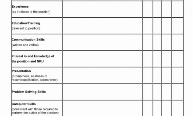 Blank Evaluation form Template Unique form Interview Evaluation Template Mples Technical Sample