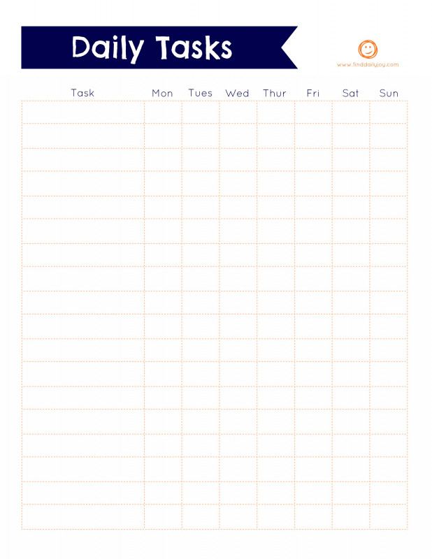 Blank Grocery Shopping List Template Awesome Free Printable Task Liste Checklist Daily to Do for Word
