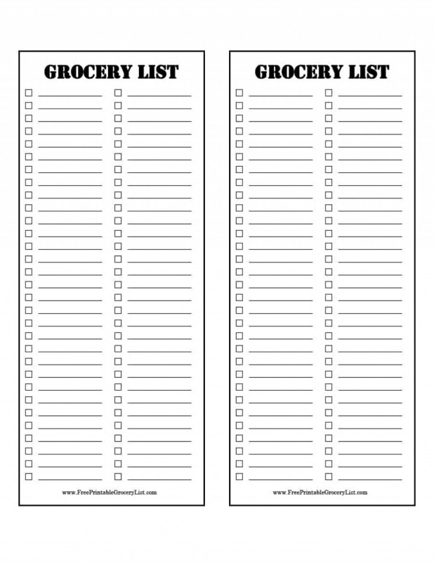 Blank Grocery Shopping List Template Unique 032 Template Ideas Printable Blank Shopping List Free