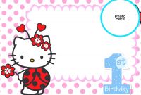 Blank Ladybug Template New Free Hello Kitty 1st Birthday Invitation Template In Ladybug