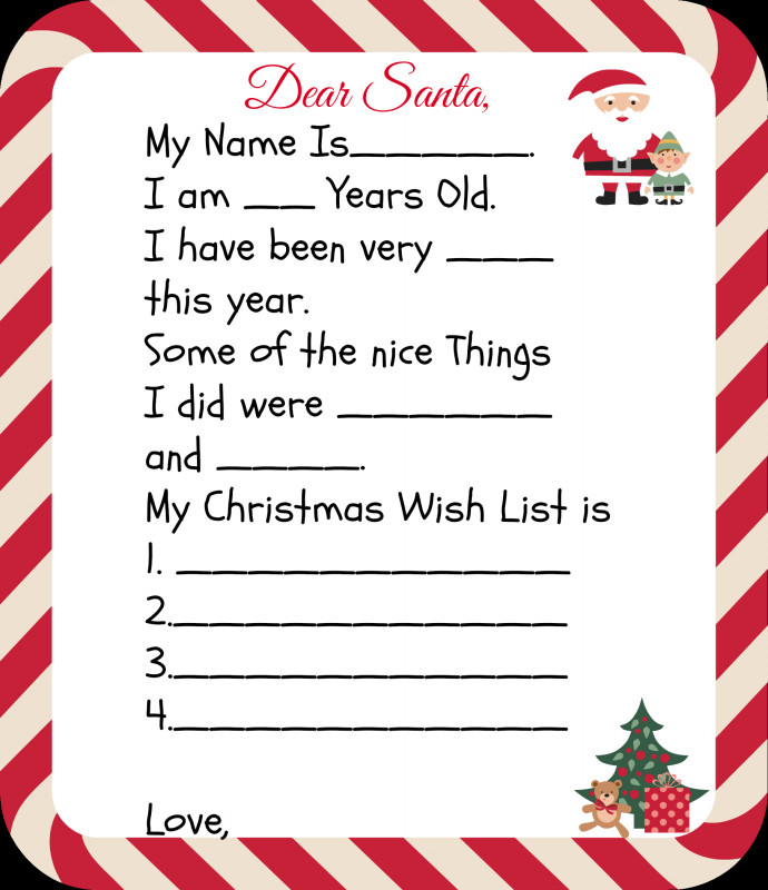 Blank Letter From Santa Template Awesome Free Printable Holiday Letter Templates Christmas Word