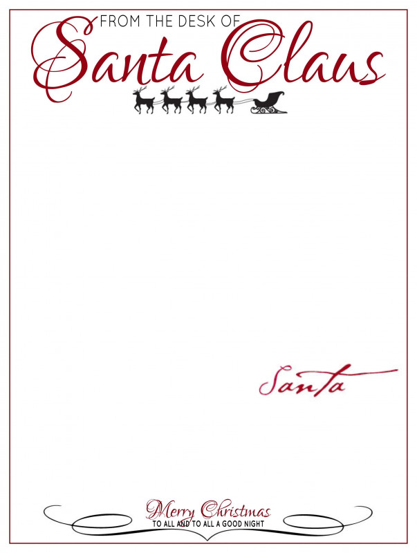 Blank Letter From Santa Template Unique the Desk Of Letter Head From Santa Claus Santa Letter