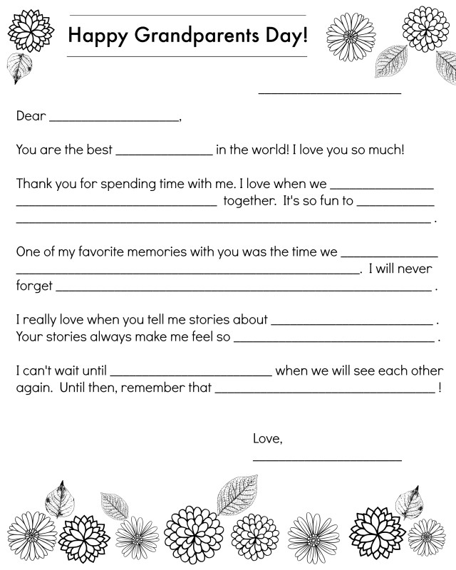 Blank Letter Writing Template for Kids Unique Free Printable A Letter to Grandparents Scholastic Parents