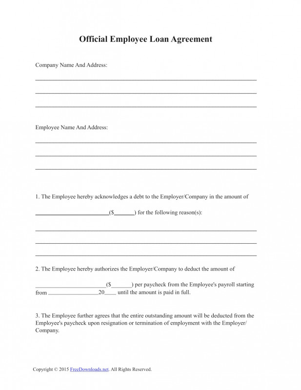 Blank Loan Agreement Template Unique Printable Iou forms Template atelier Kafana Me