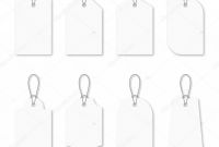 Blank Luggage Tag Template Unique Set Of Blank White Tags with Rope White Shopping Labels and