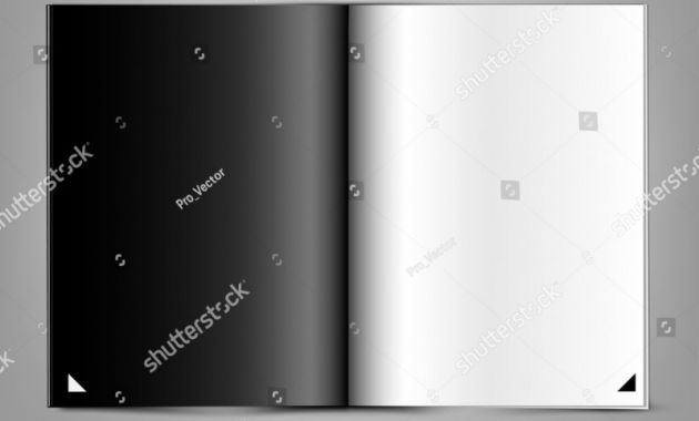 Blank Magazine Template Psd Awesome Blank Magazine Template On Gray Background Stock Vector