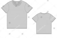 Blank Model Sketch Template New Tshirt Design Template Front Back Vector Stock Vector