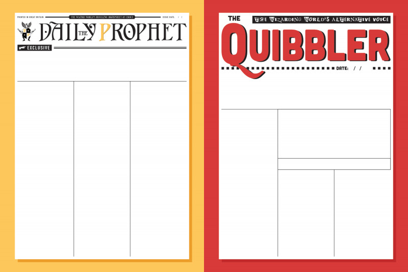Blank Newspaper Template for Word New Harry Potter Newspaper Templates Paperzip