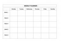Blank One Month Calendar Template Awesome Blank Weekly Monday Through Friday Calendar Template