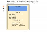 Blank Playing Card Template Unique Print Your Own Monopoly Property Cards Document Pages 1 5