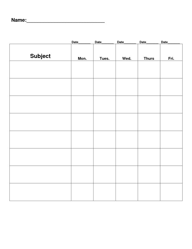 Blank Reward Chart Template Awesome Printable Behaviour Chart for Behaviour Monitoring Free