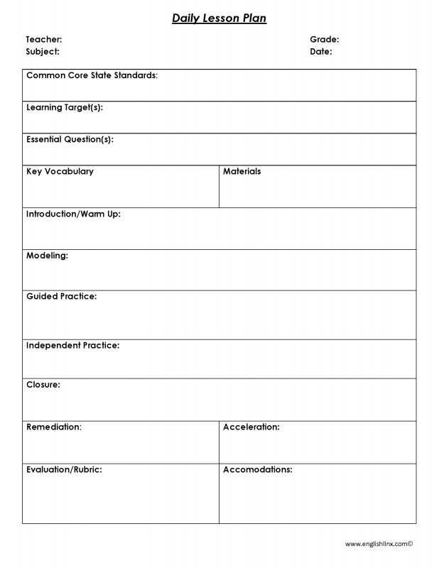 Blank Rubric Template Unique Free Editable Weekly Lesson Plan Template Word Sagwagoncr