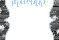 Blank Snowflake Template Awesome Free A Little Snowflake Baby Shower Invitation Free