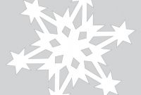 Blank Snowflake Template Unique 019 Paper Snowflake Pattern with Christmas Stars Cut Out
