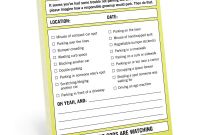 Blank Speeding Ticket Template New Knock Knock Nifty Note Pad Parking Citation
