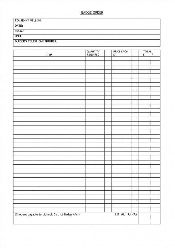 Blank T Shirt order form Template Awesome T Shirt order form Example Adriennebailon