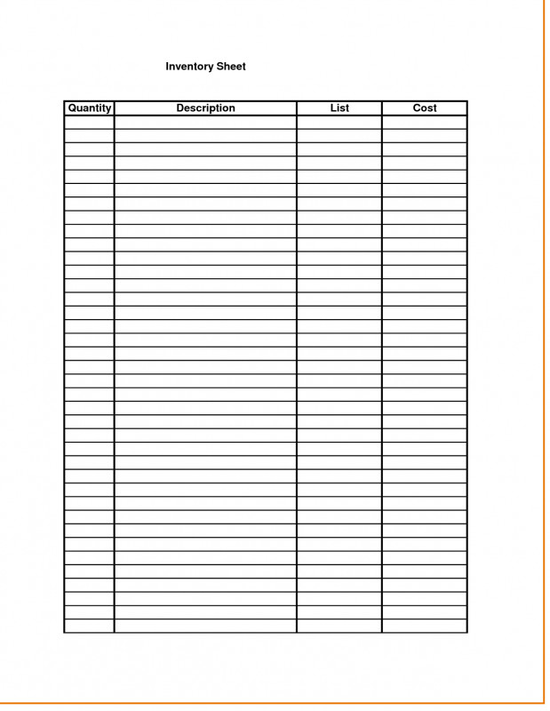 Blank Table Of Contents Template Pdf Unique Free Download Inventory Control Sheet Template with Blank