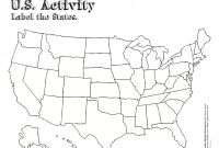Blank Template Of the United States Unique Us Coloring Map Map Worksheets United States Map