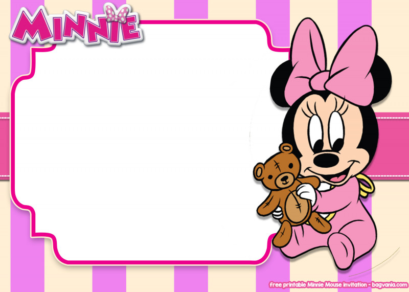 Blank Templates for Invitations Unique Free Printable Minnie Mouse Pink Invitation Templates Free