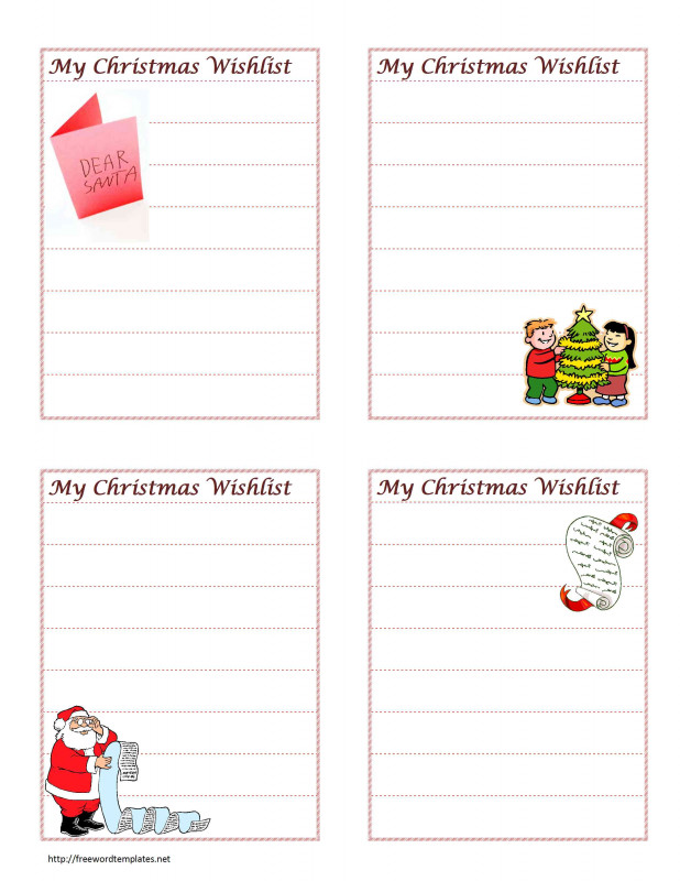 Blank to Do List Template New Christmas List Template