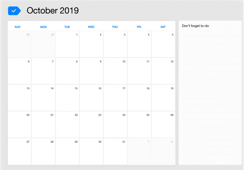 Blank to Do List Template New October 2019 Free Printable Calendar to Do List Free