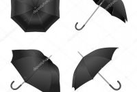 Blank Umbrella Template Unique Realistic Detailed 3d Black Blank Umbrella Template Mockup