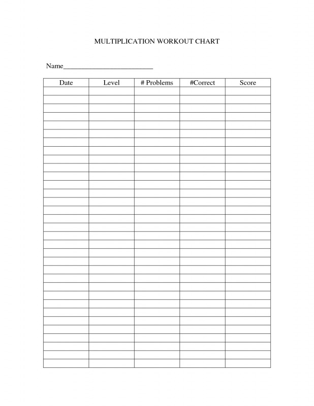 Blank Workout Schedule Template New 69 Extraordinary Weight Training Chart Pdf