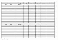 Blank Workout Schedule Template New 9 Personal Work Log Template Sampletemplatess