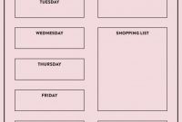 Blank Workout Schedule Template New Weekly Workout Meal Plan Hello Adams Family