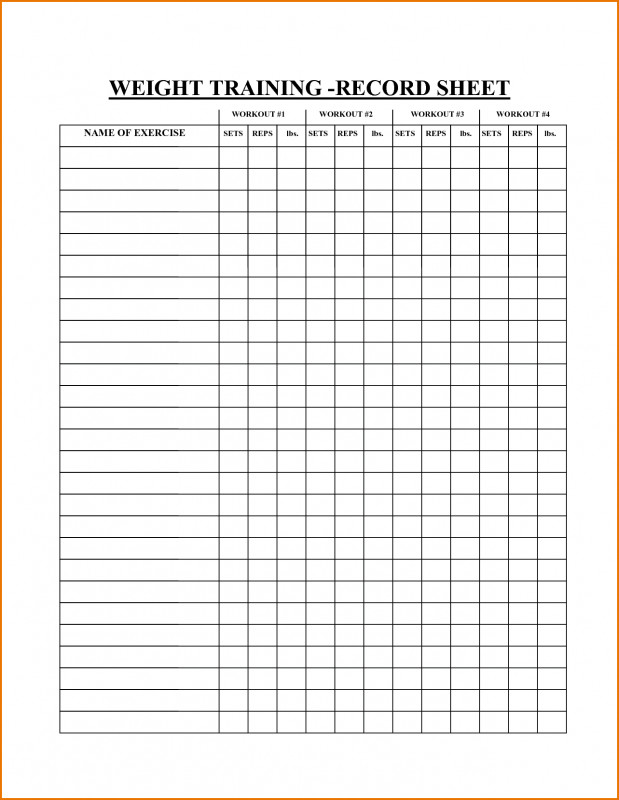Blank Workout Schedule Template Unique Free Printable Exercise Chart Templates Teplates for Every Day