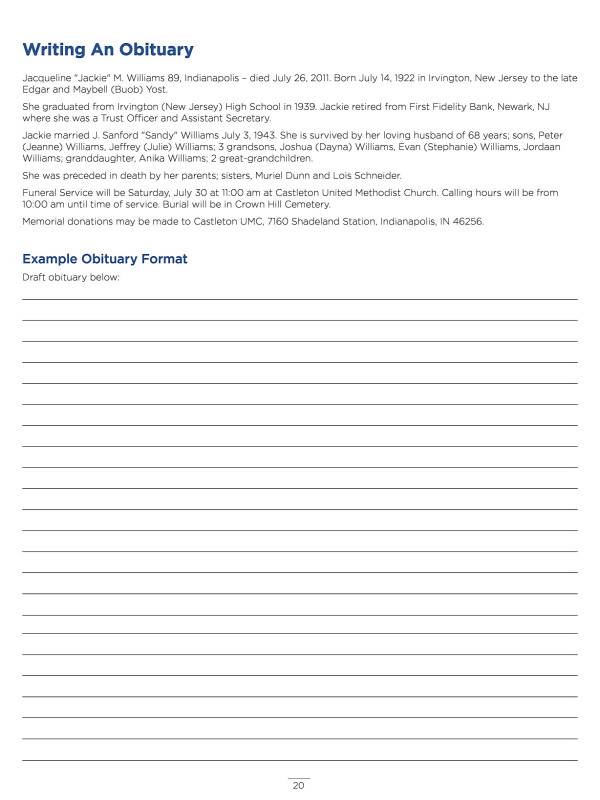 Fill In the Blank Obituary Template New Myebook Moore Funeral and Cremation