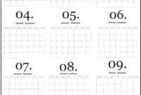 Month at A Glance Blank Calendar Template Awesome Modern Minimal 2019 Calendar Calendar 2019 Design Print