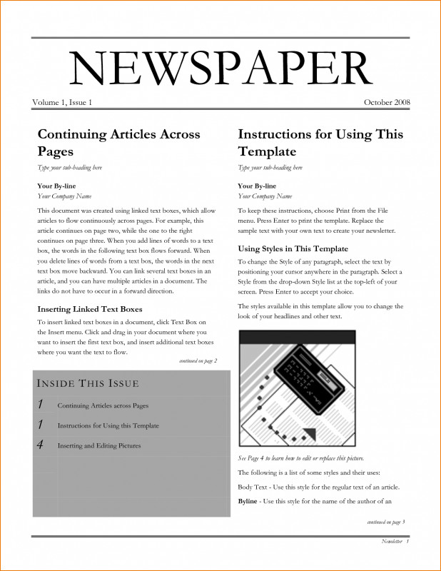 Old Blank Newspaper Template Awesome 6 Newspaper Template Word Teknoswitch