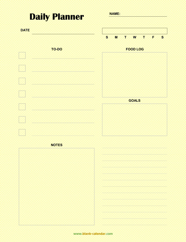 Printable Blank Daily Schedule Template New Daily Planner Templates Word Excel Pdf