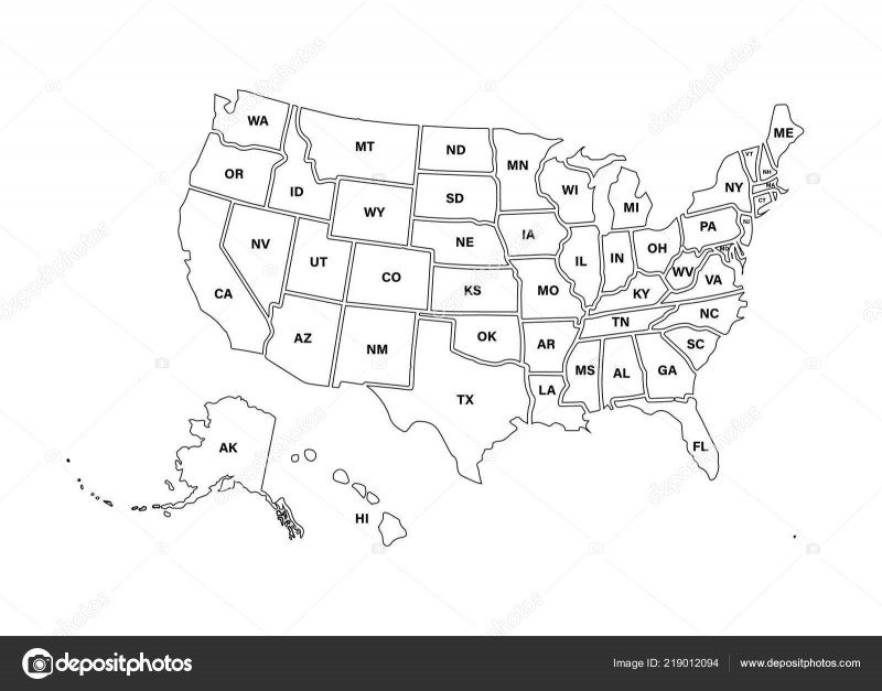 United States Map Template Blank Awesome Blank Similar Usa Map isolated On White Background United