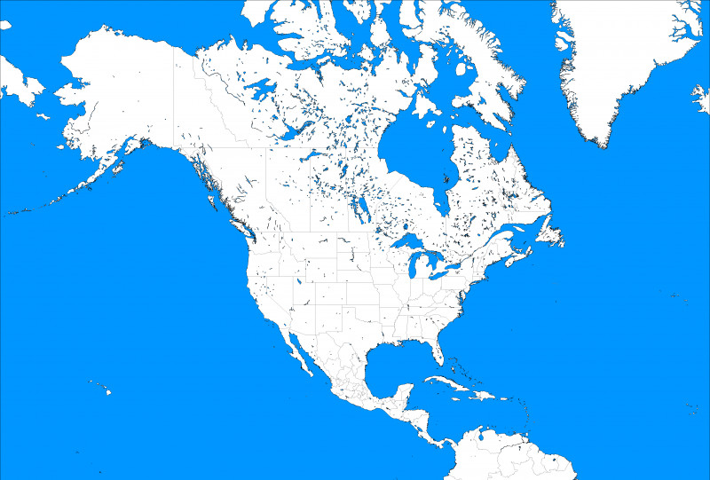 United States Map Template Blank Awesome Large Blank north America Template by Mdc01957 On Deviantart