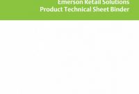3m Label Template New Emerson Retail solutions Product Technical Sheet Binder