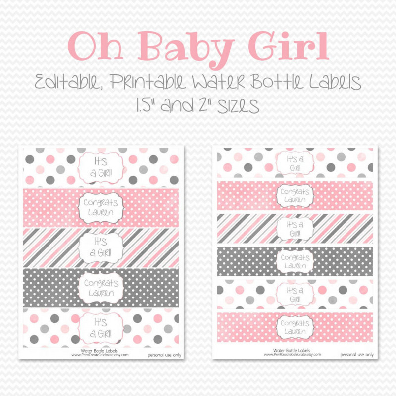 Baby Shower Label Template For Favors