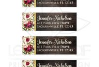 Bridal Shower Label Templates Awesome Rustic Flower Label