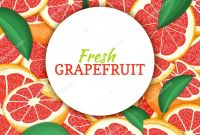 Free Round Label Templates Download Awesome Round White Label On Citrus Grapefruit Background Vector