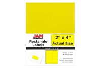 Label Template 4 Per Page Unique Jam Paper Mailing Labels 2 X 4 120ct Yellow Products