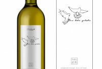 Template for Wine Bottle Labels Unique Concept for Company Rubin Krusevac Label for White Wine