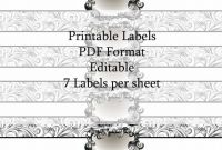 Templates for Labels for Jars Unique Gift Tag Label Template Gift Labels Template Free Printable